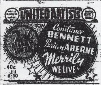 United Artists Theatre - Old Ad